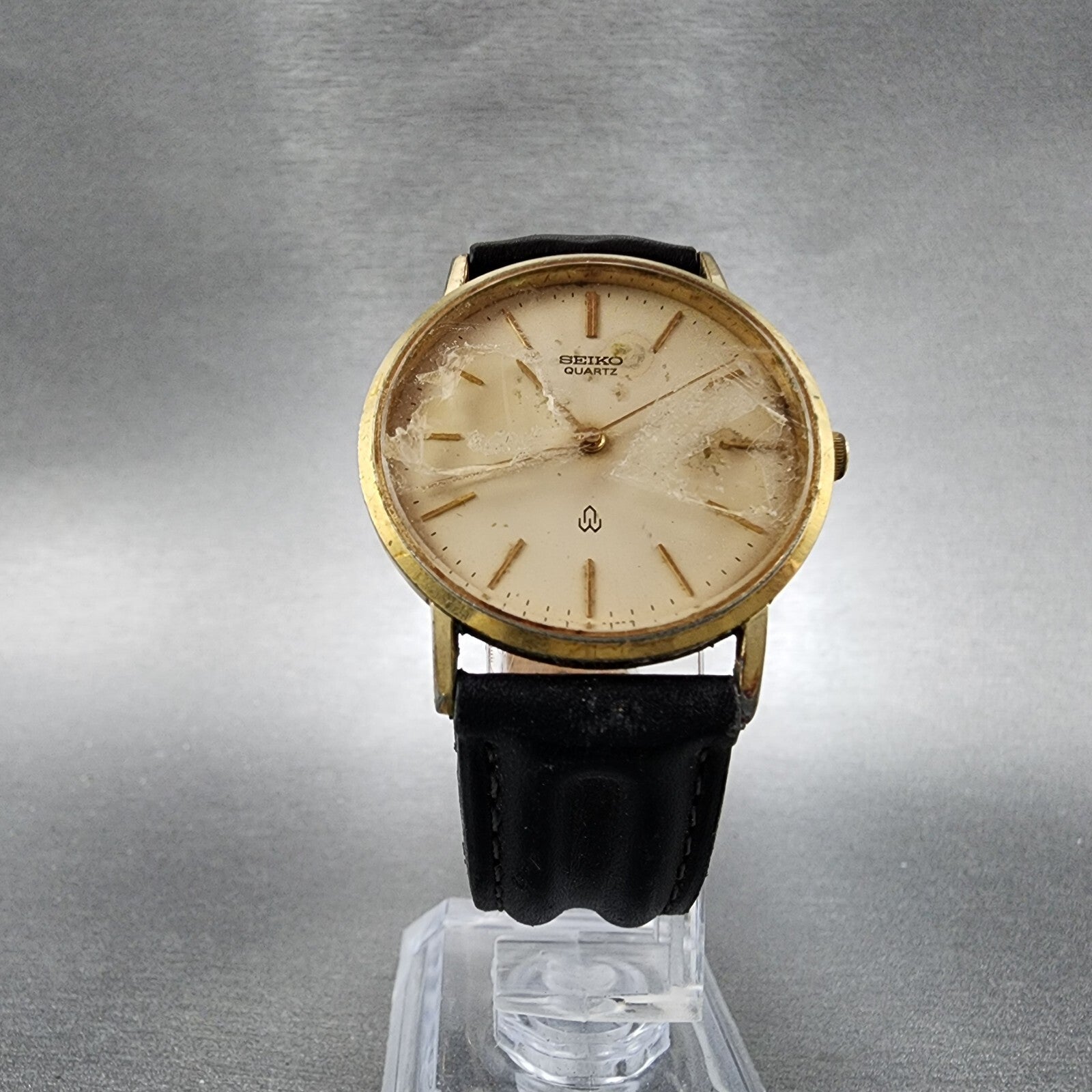 VTG Seiko Watch men 32mm Champagne Dial Gold Tone 26210140 PARTS6