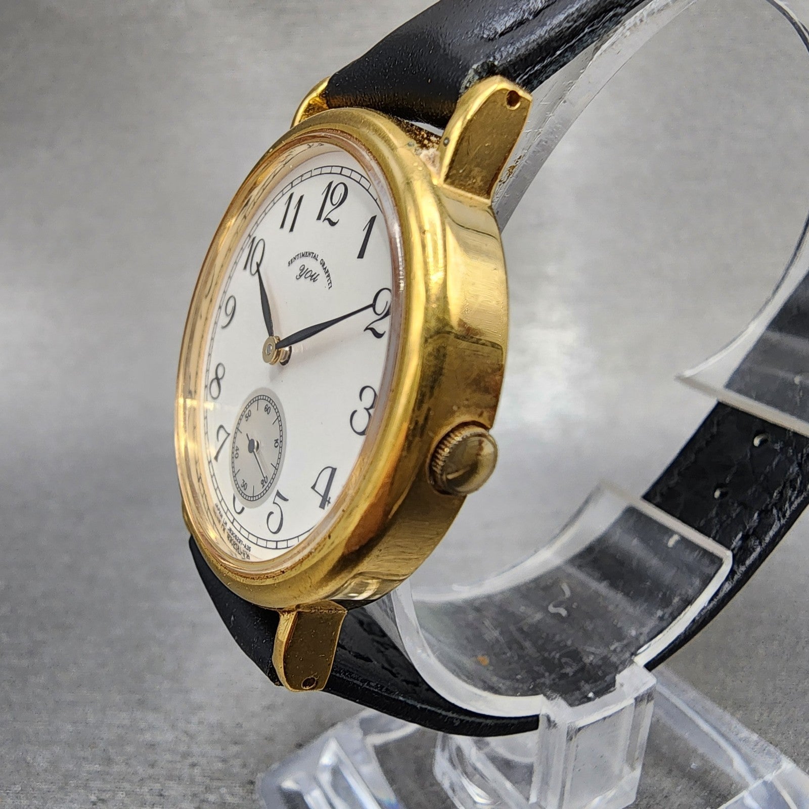 Orient Sentimental Graffiti You Watch Men 32mm White Dial Gold Tone New Battery2