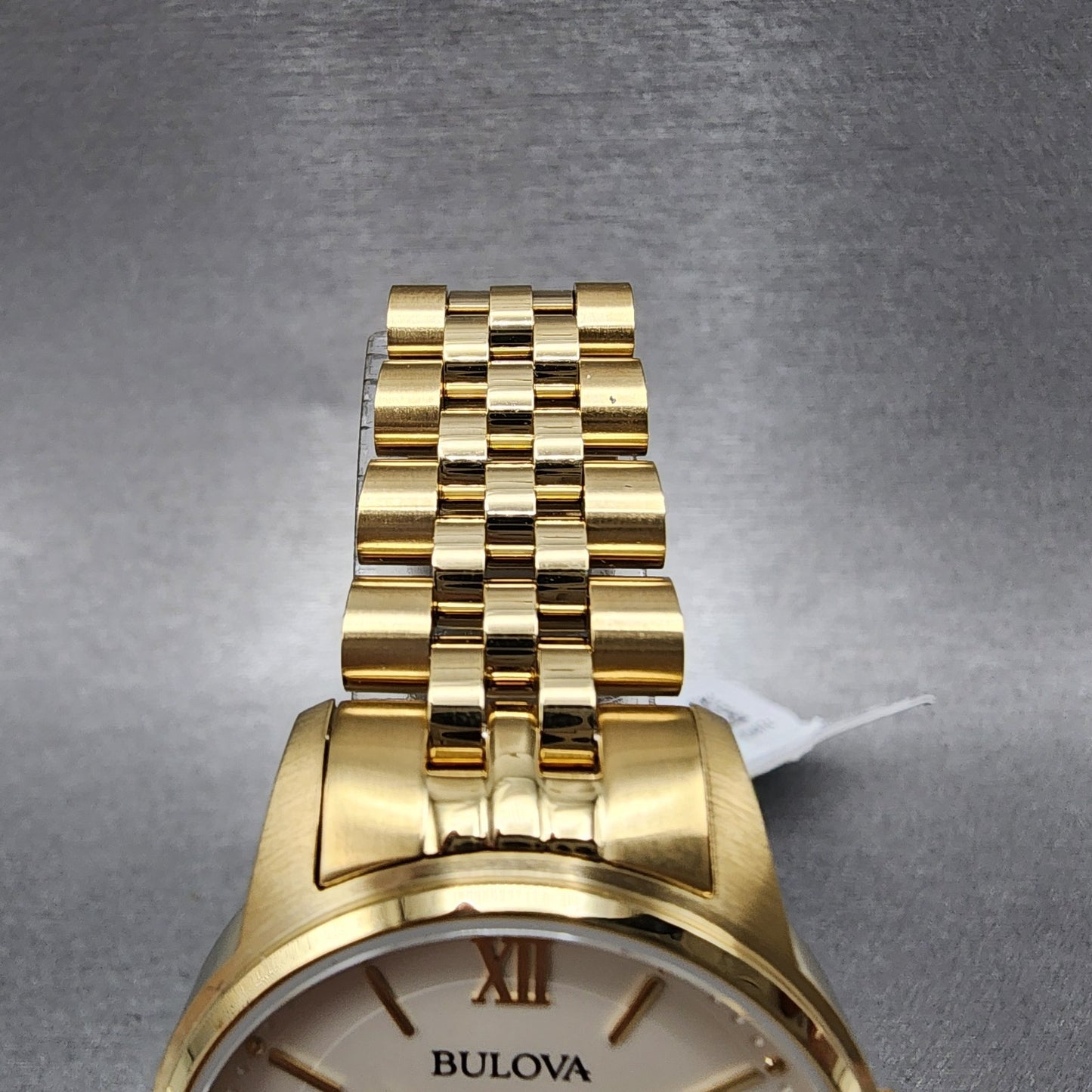 Bulova Watch Women 32mm Cream Dial Gold Tone Date Round 97P155 New Battery4