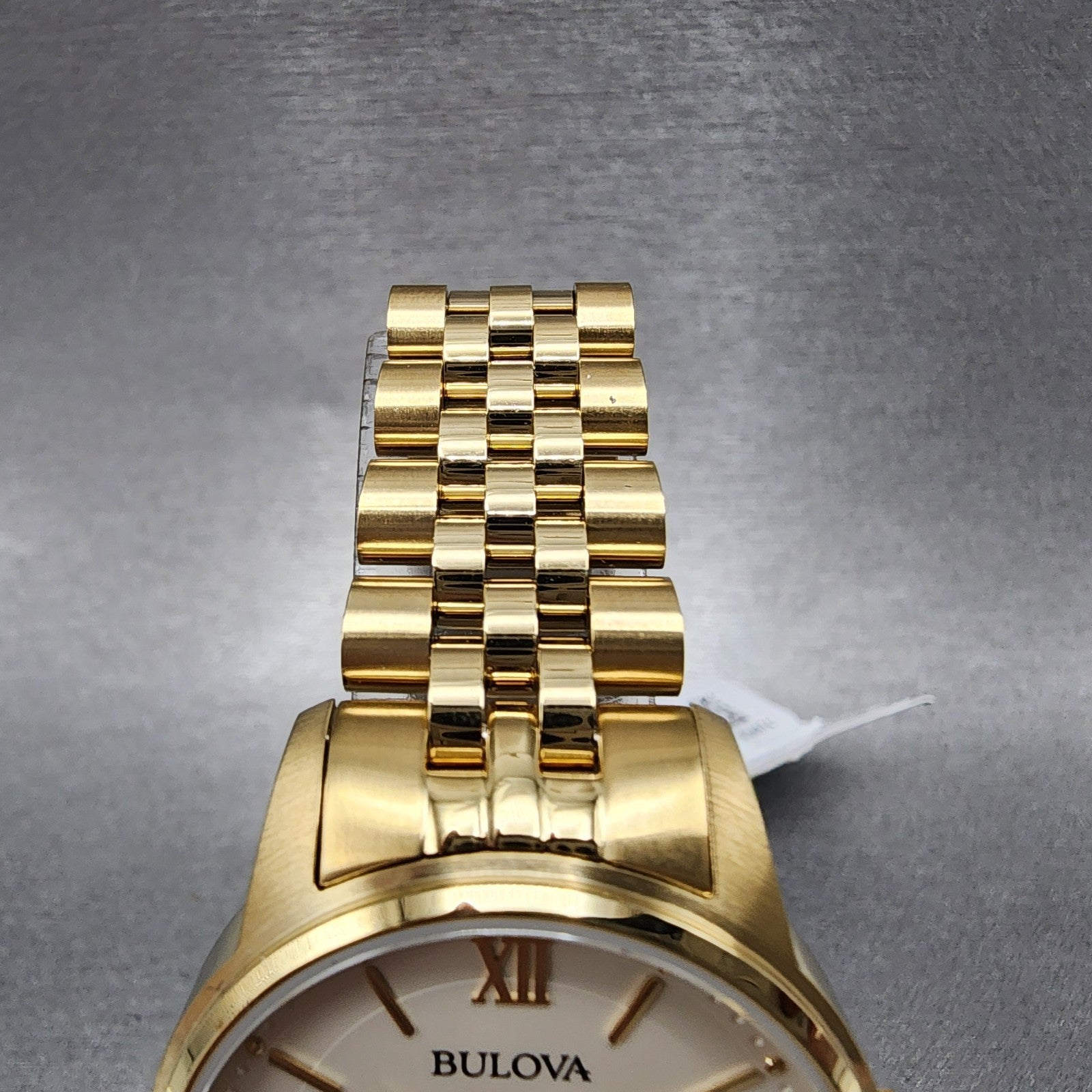 Bulova Watch Women 32mm Cream Dial Gold Tone Date Round 97P155 New Battery4