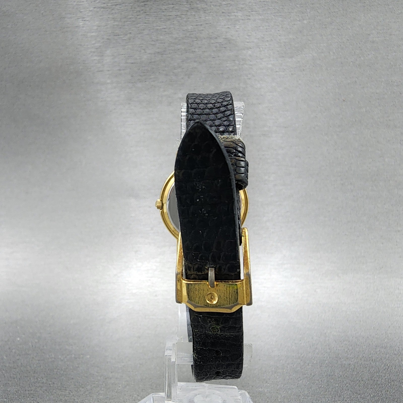 Movado Museum Watch Women 26mm Black Dial Gold Tone Round 87.49.822 New Battery7