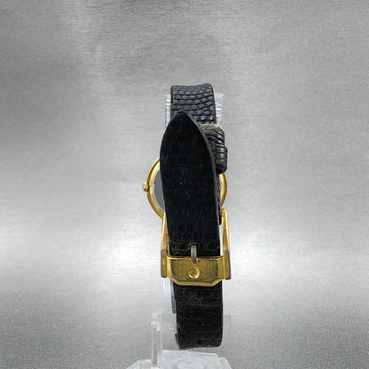 Movado Museum Watch Women 26mm Black Dial Gold Tone Round 87.49.822 New Battery7