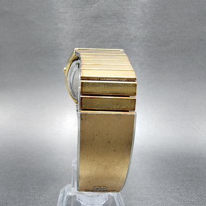 Seiko Digital Watch 34mm Gold Tone Daydate Rectangle F0395010 PARTS8