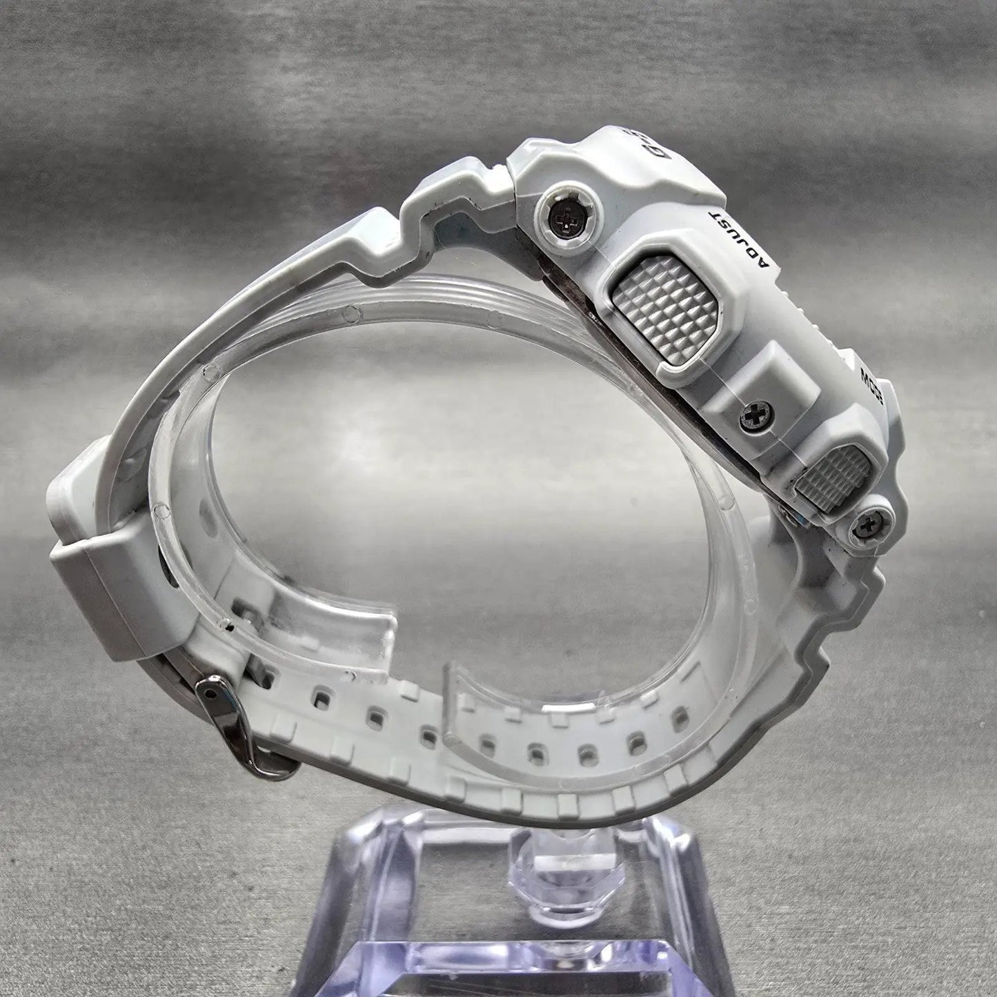Casio G-Shock GMA-S120MF Watch Men 45mm Silver White Chronograph Alarm New Batt8