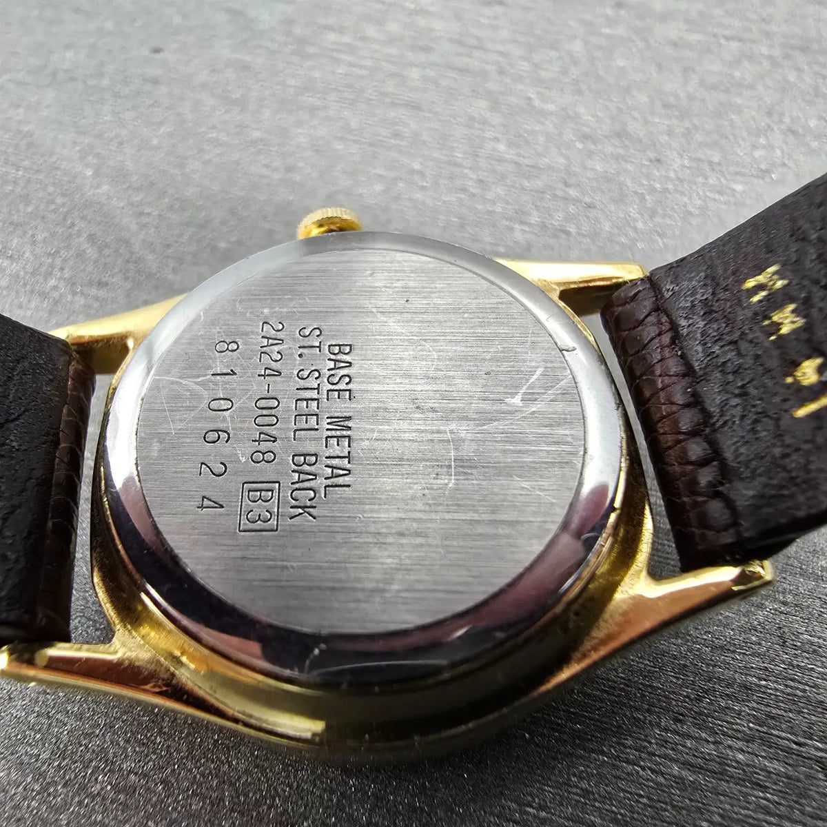 Seiko Moonphase Watch Women 25mm Champagne Dial Gold Round 2A24-0048 PARTS10