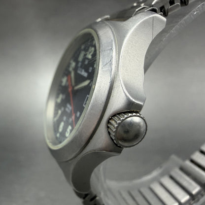 LL Bean Watch Women 31mm Black Dial Silver Tone Date Round New Battery VTG2
