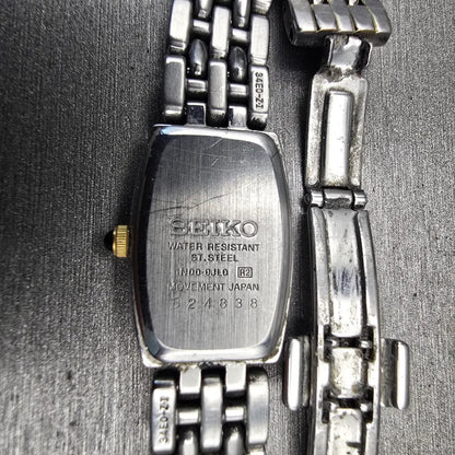Seiko Watch Women 16mm MOP Dial Silver Tone Oval 1N00-0JL0 New Battery Vintage10