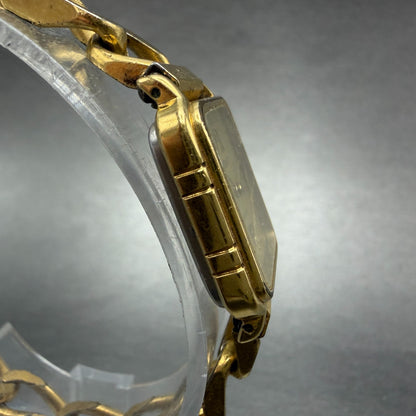 Tissot Watch Women 19mm Gold Dial Gold Tone Rectangle New Battery Vintage3