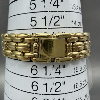 Raymond Weil Watch Women 24mm White Dial Gold Plated Date Round 9946 New Battery10