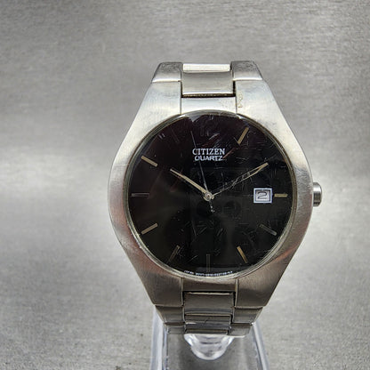 Citizen Watch Men 36mm Black Dial Silver Tone Date Round 2510S99281 New Battery0