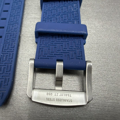 Tissot Blue Silicone Band 22mm T640.117 ZT QSQ Connected Two Piece Steel Buckle9