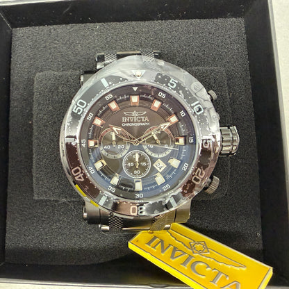 Invicta Coalition Force Chrono Watch Men 52mm Black Dial Black Tone Date 327270