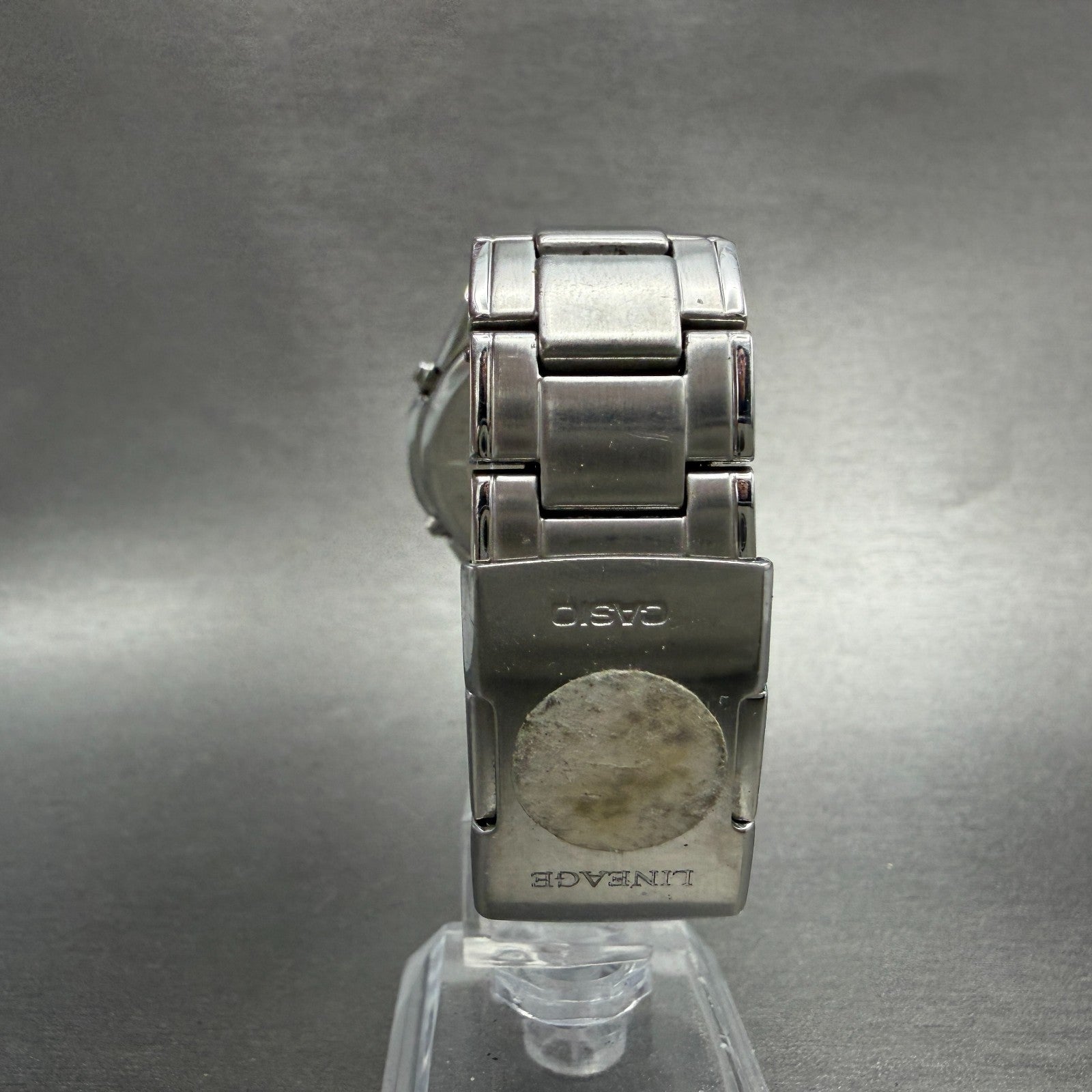 Casio Lineage Watch Men 38mm White Dial Silver Tone Date Solar LIW-120 Runs7