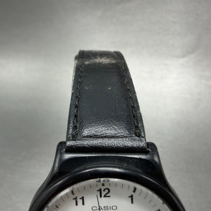 Casio MQ-24 Watch Unsiex 34mm White Dial Black Tone Round Leather New Battery4