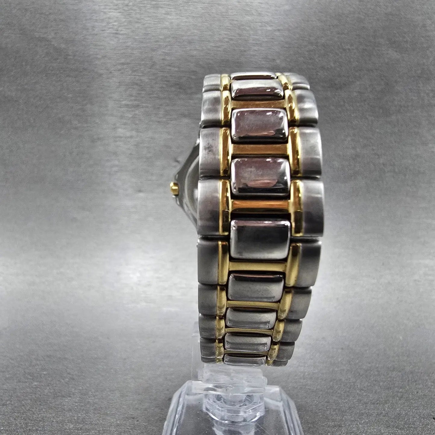 Movado Museum Watch Men 34mm Black Dial Two Tone Round 81-E4-0863 New Battery BP6