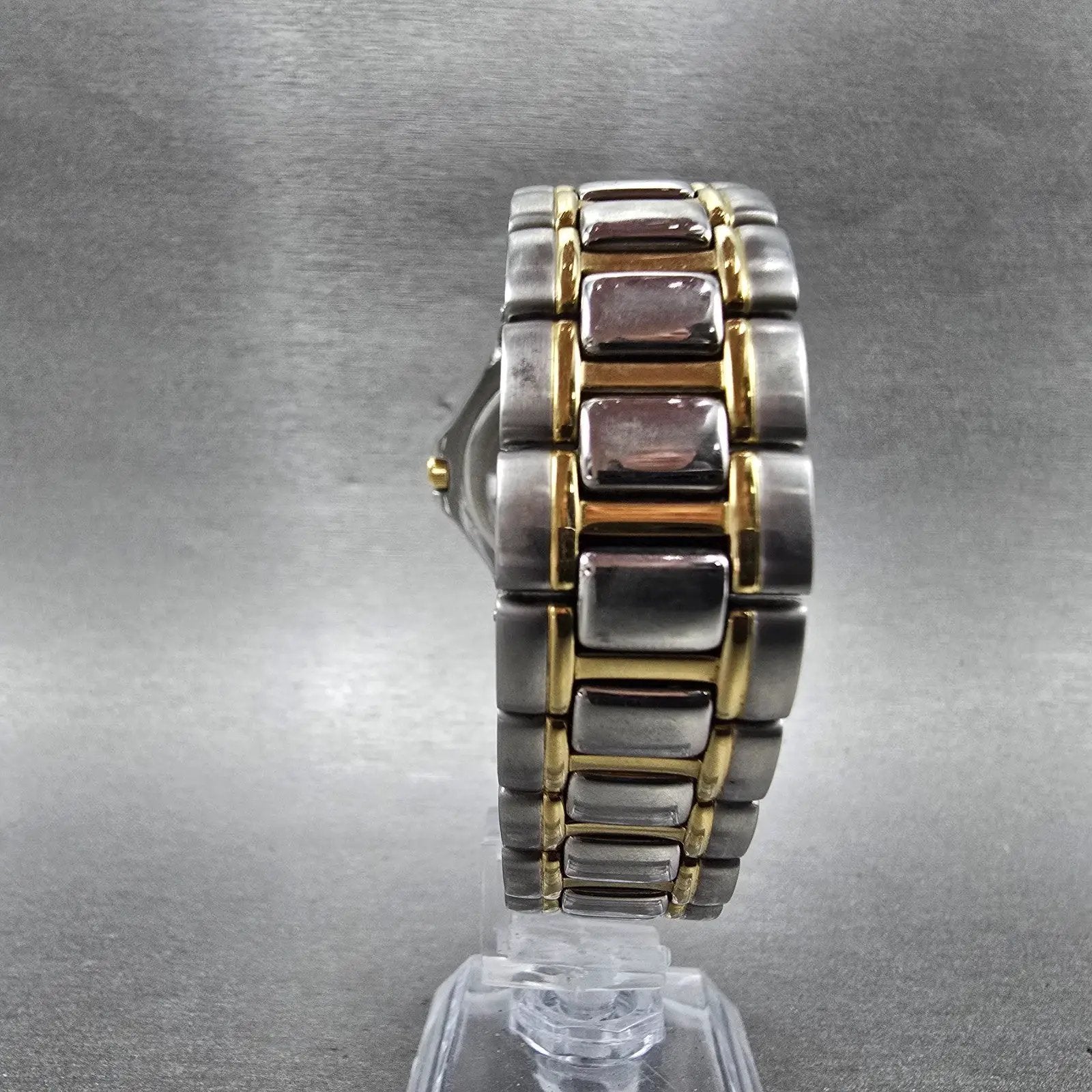 Movado Museum Watch Men 34mm Black Dial Two Tone Round 81-E4-0863 New Battery BP6