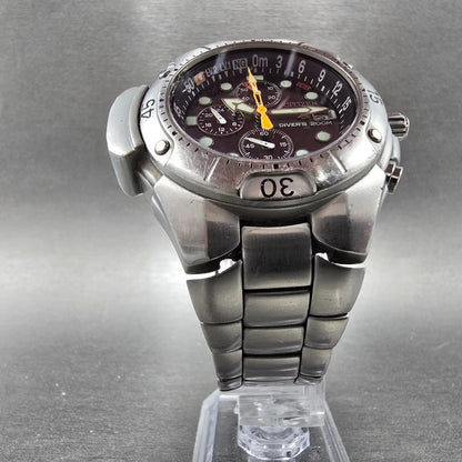 Citizen Eco-Drive Aqualand Watch Men 45mm Black Dial Silver B740-S037760 Runs5