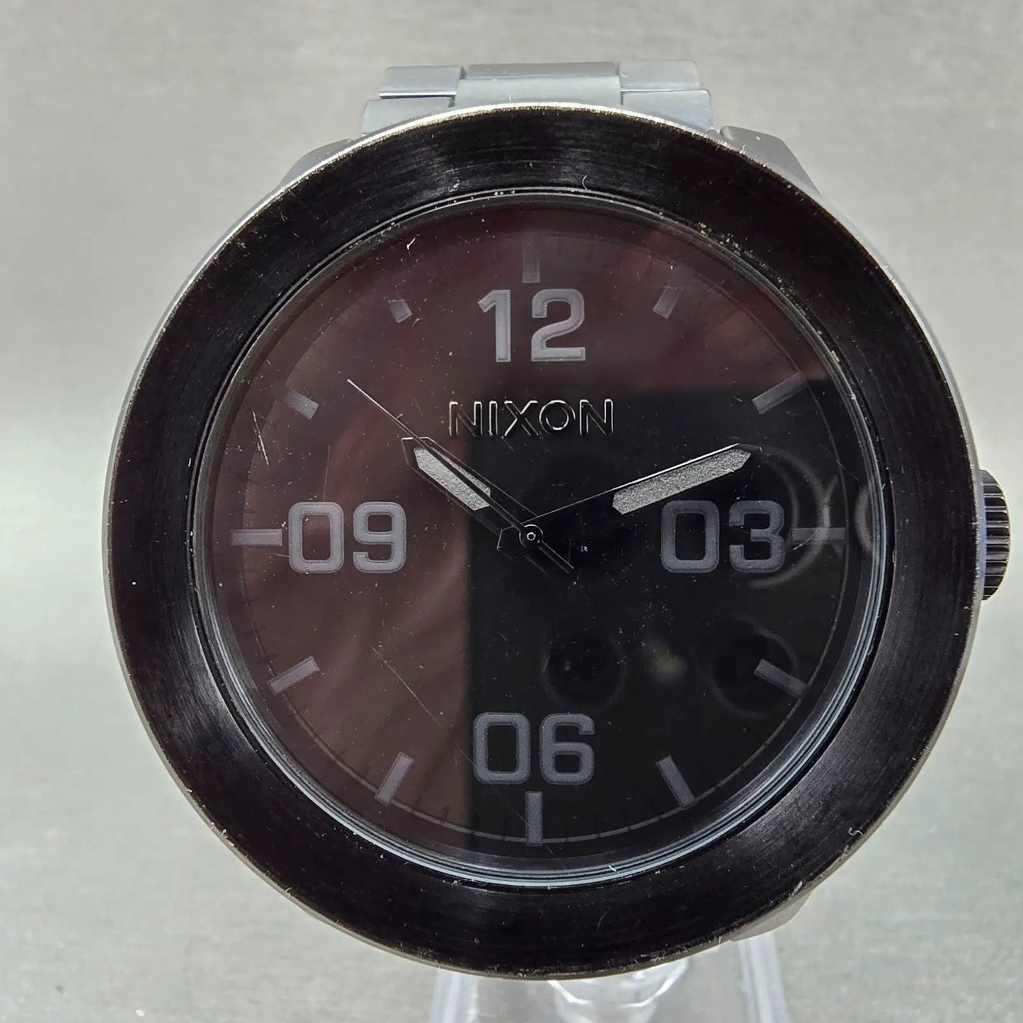 Nixon The Corporal Watch Men 48mm Black Dial Black Tone Round Bracelet new BattP1