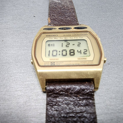 Seiko Digital Watch Men Gold Tone SAMPLE A2575009 NO MOVEMENT PARTS3