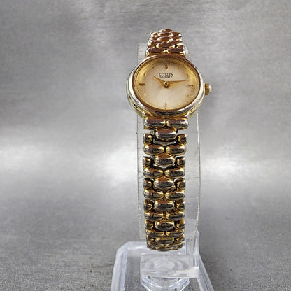 Citizen Watch Women 19mm Champagne Dial Gold Tone 5920S72676 New Battery5