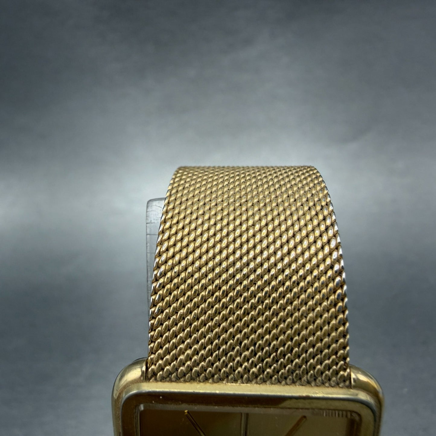 Seiko Tank Watch Men 26mm Champagne Dial Gold Tone Vintage 6020-5039 New Batt 874