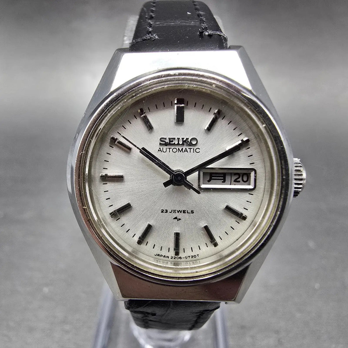 Seiko Automatic Watch Women 25mm Silver Dial Silver Daydate 2206-0480 Runs JP0