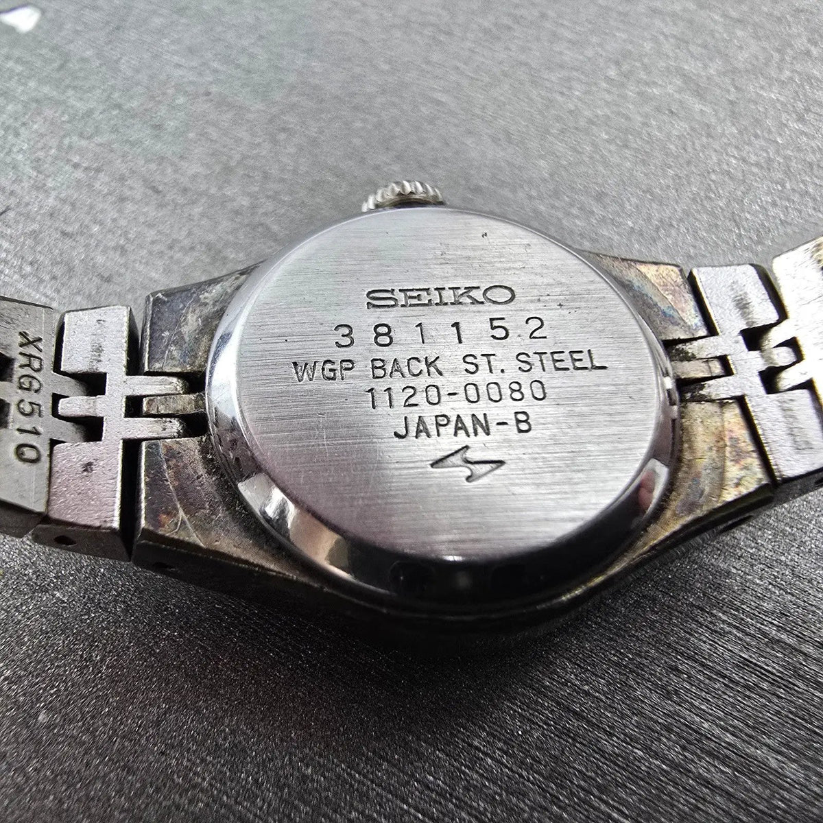 Seiko Watch Women 20mm Blue Dial White Gold Plated Round 1120-0080 Manual Runs9