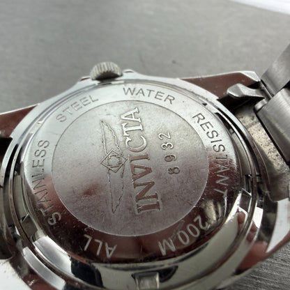 Invicta Pro Diver Watch Men 38mm Black Dial Silver Tone Date Round 8932 New Batt9