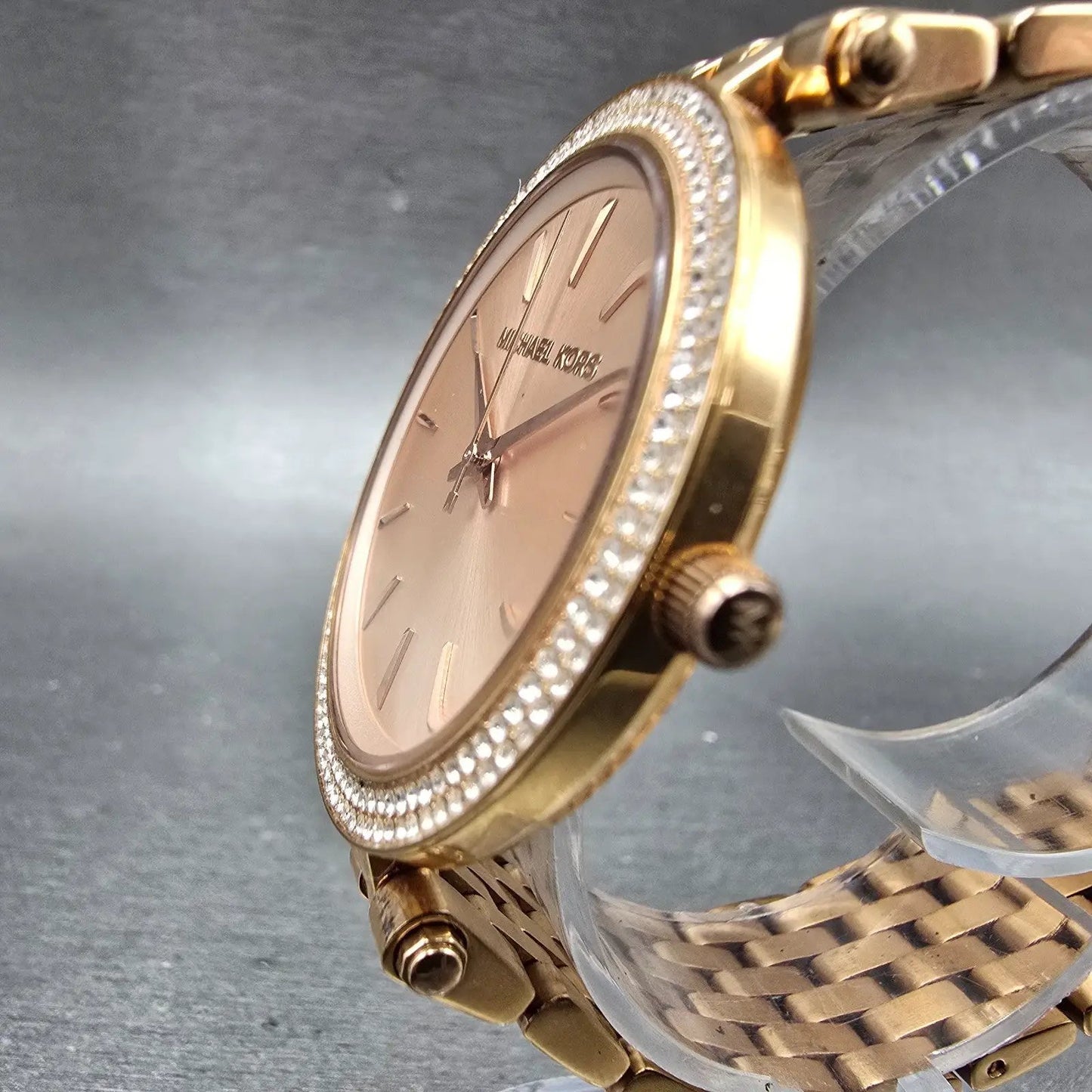 Michael Kors Darci Watch Women 39mm Pink Dial Rose Gold Tone MK-3192 New Batt JK2