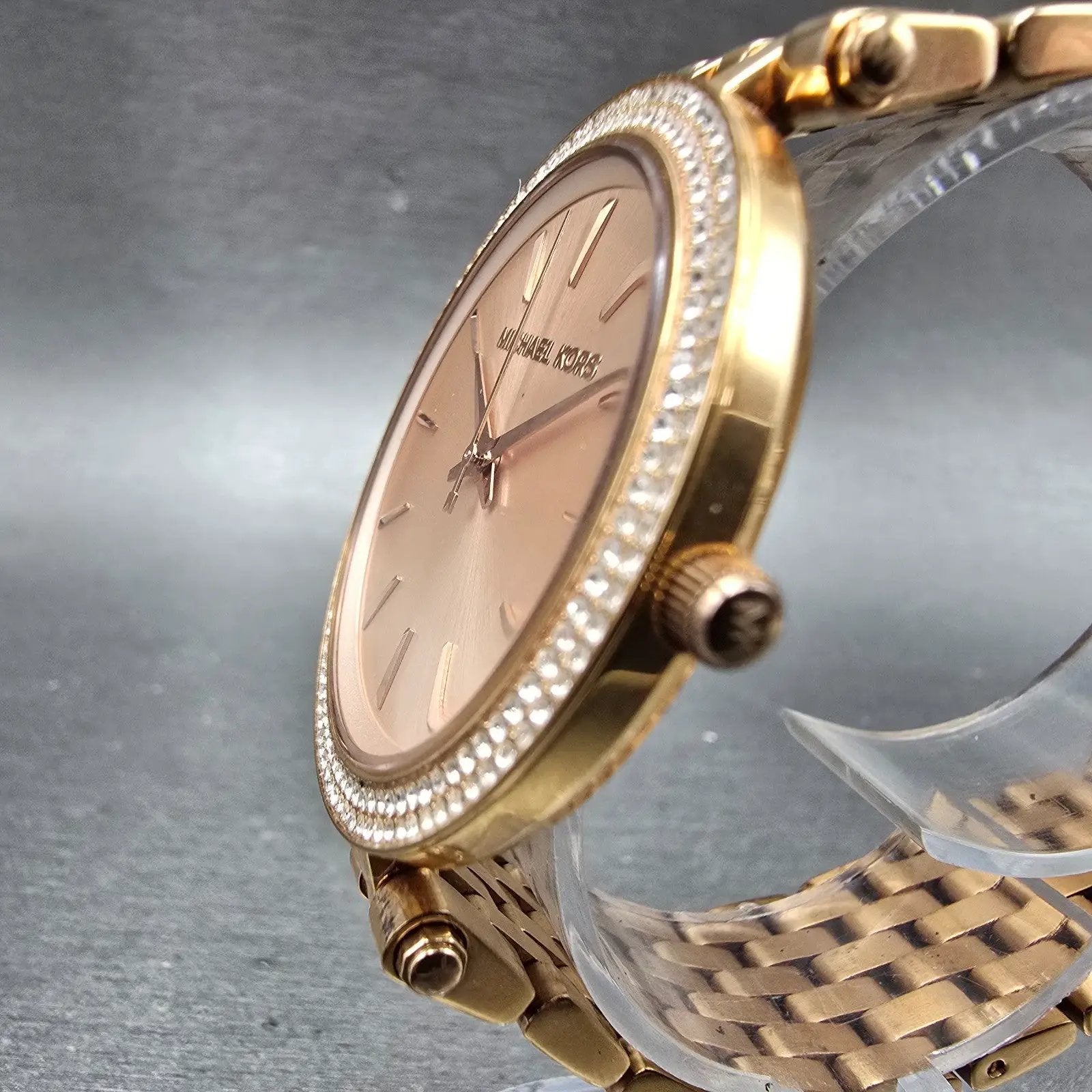 Michael Kors Darci Watch Women 39mm Pink Dial Rose Gold Tone MK-3192 New Batt JK2