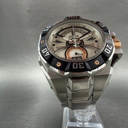 Invicta Jason Taylor Chrono Watch Men 57mm White Dial Steel Daydate New Battery5
