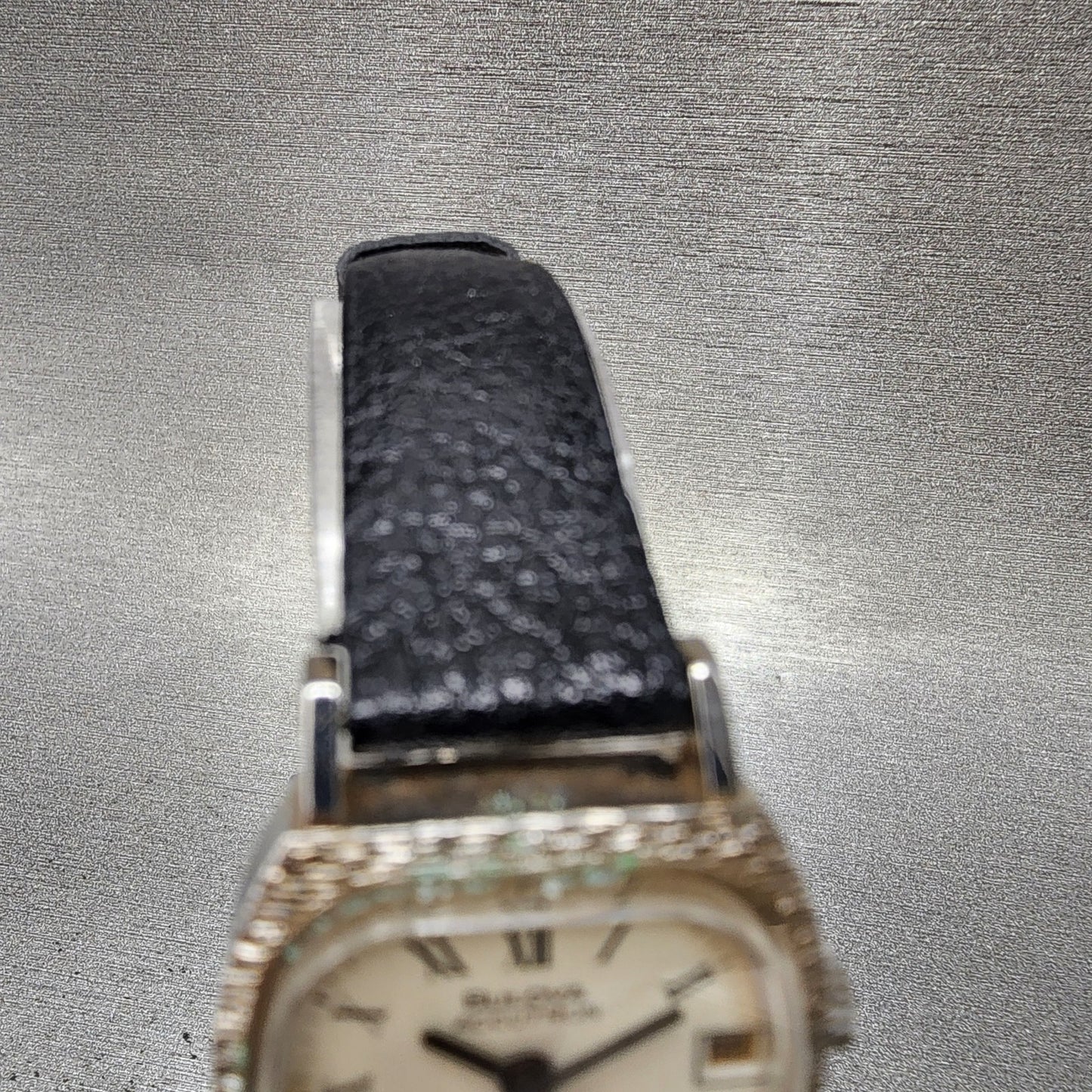 Bulova Accutron Watch Women 23mm White Dial Silver Tone Date N6 NOS PARTS5