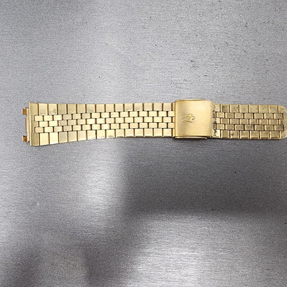 Bulova Accutron Watch Band 19mm Gold Tone Stainless Steel MISSING ONE END LINK9