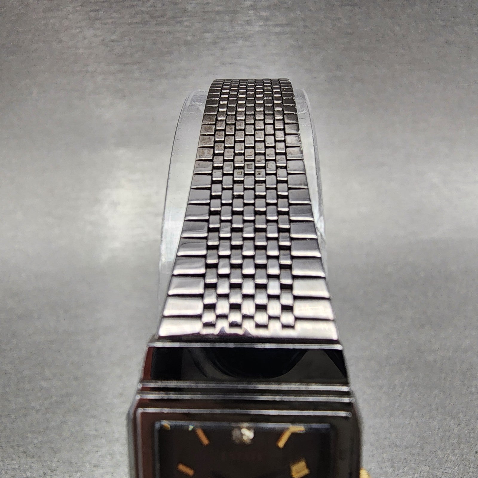 Seiko Alba Estate Tank Watch Women 18mm Black Dial Black Tone V4015130 New Batt4
