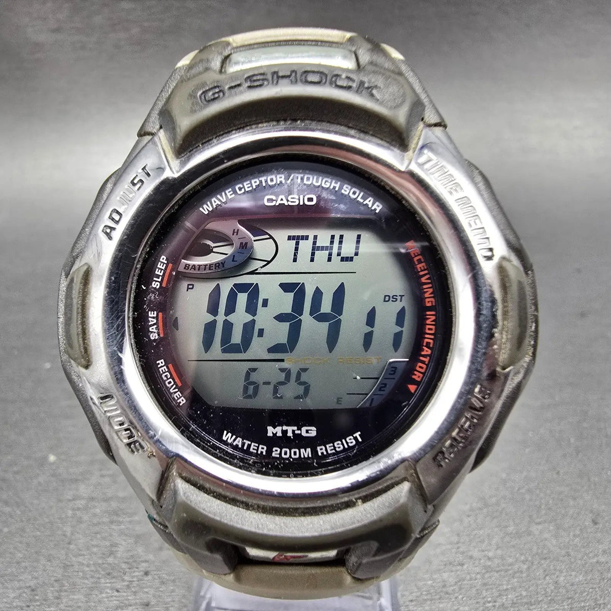 Casio G-Shock MTG-900 Watch Men 47mm Silver Gray Alarm Chrono Round Works JP0