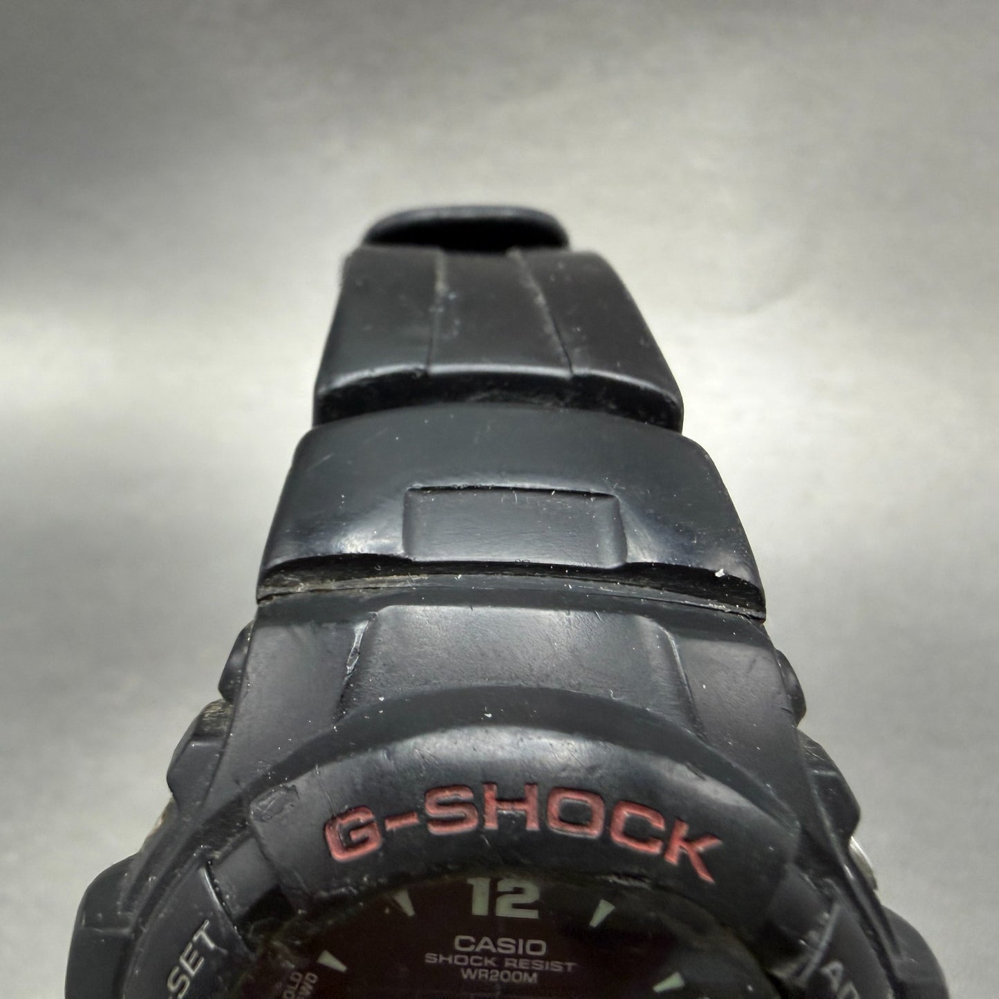 Casio G-Shock G-100Watch Men 48mm Analog Digital Black Tone Round READ! New Batt4