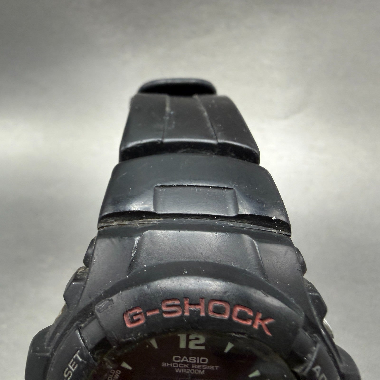 Casio G-Shock G-100Watch Men 48mm Analog Digital Black Tone Round READ! New Batt4