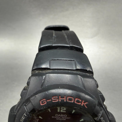 Casio G-Shock G-100Watch Men 48mm Analog Digital Black Tone Round READ! New Batt4