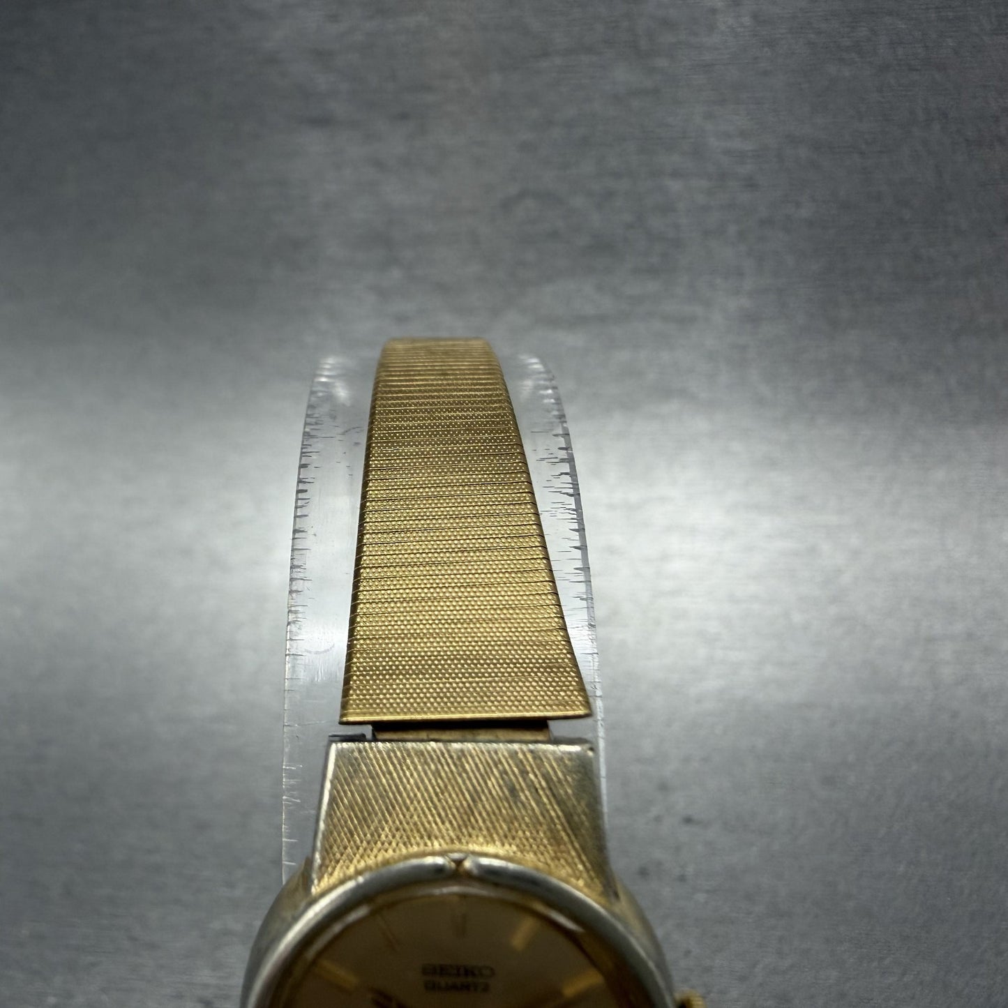 Seiko Watch Women 19mm Champagne Dial Gold Tone Round 1400-0079 New Battery4