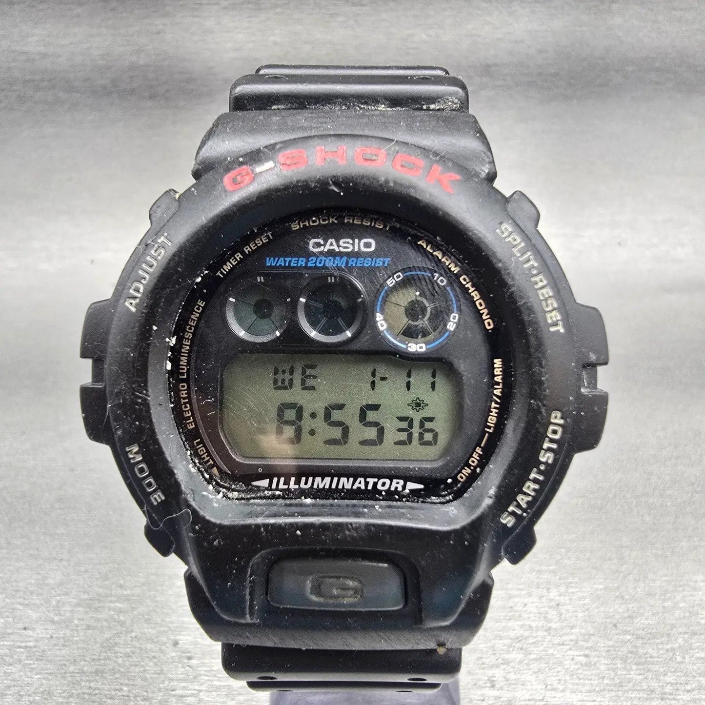 Casio G-Shock DW-6900 Watch Men 50mm Black  Alarm Chronograph 1289 New Batt0