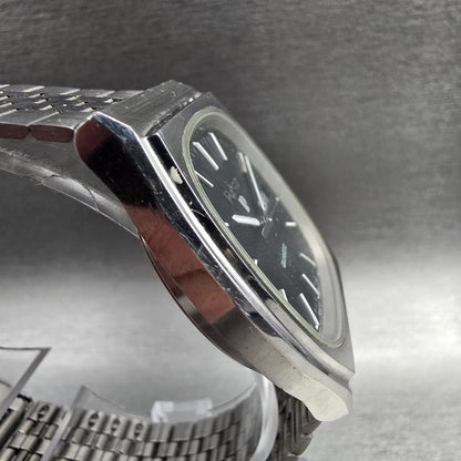 Pulsar Watch Men 33mm Gray Dial Silver Daydate Y113-5129 New Battery VTG JP3
