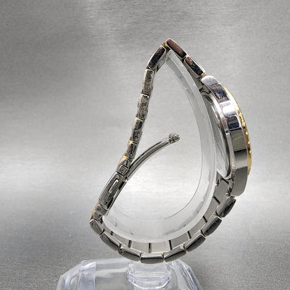 Bulova Diamond Watch Women 32mm MOP Dial Two Tone Round 98P134 New Battery BA128