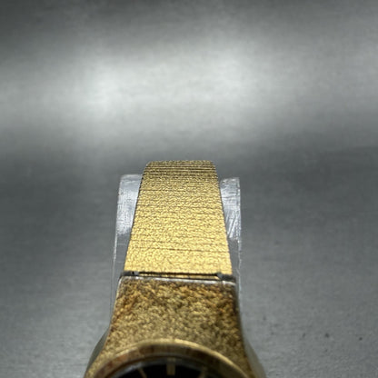 Seiko Watch Women 20mm Black Dial Gold Tone Round 8y21-0029 New Battery IJJOPS4