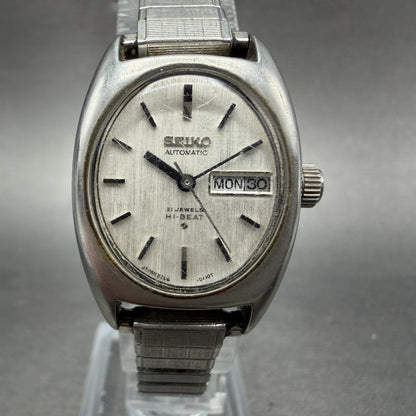 Seiko Automatic Watch Women 22mm Silver Dial Silver Tone Daydate 2706-7010 Runs0