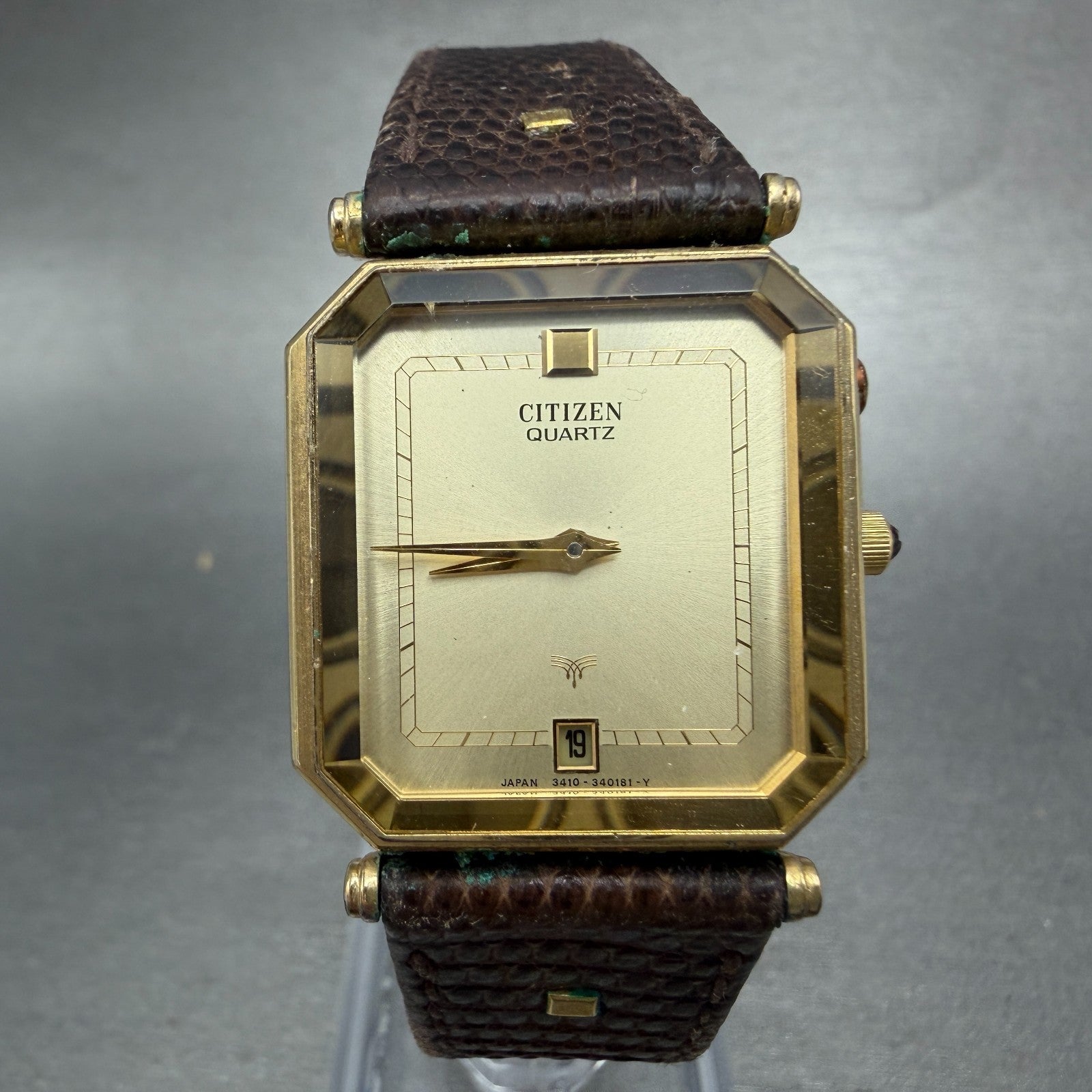 Citizen Watch Unisex 26mm Champagne Dial Gold Tone Date 3450-340141 PARTS0