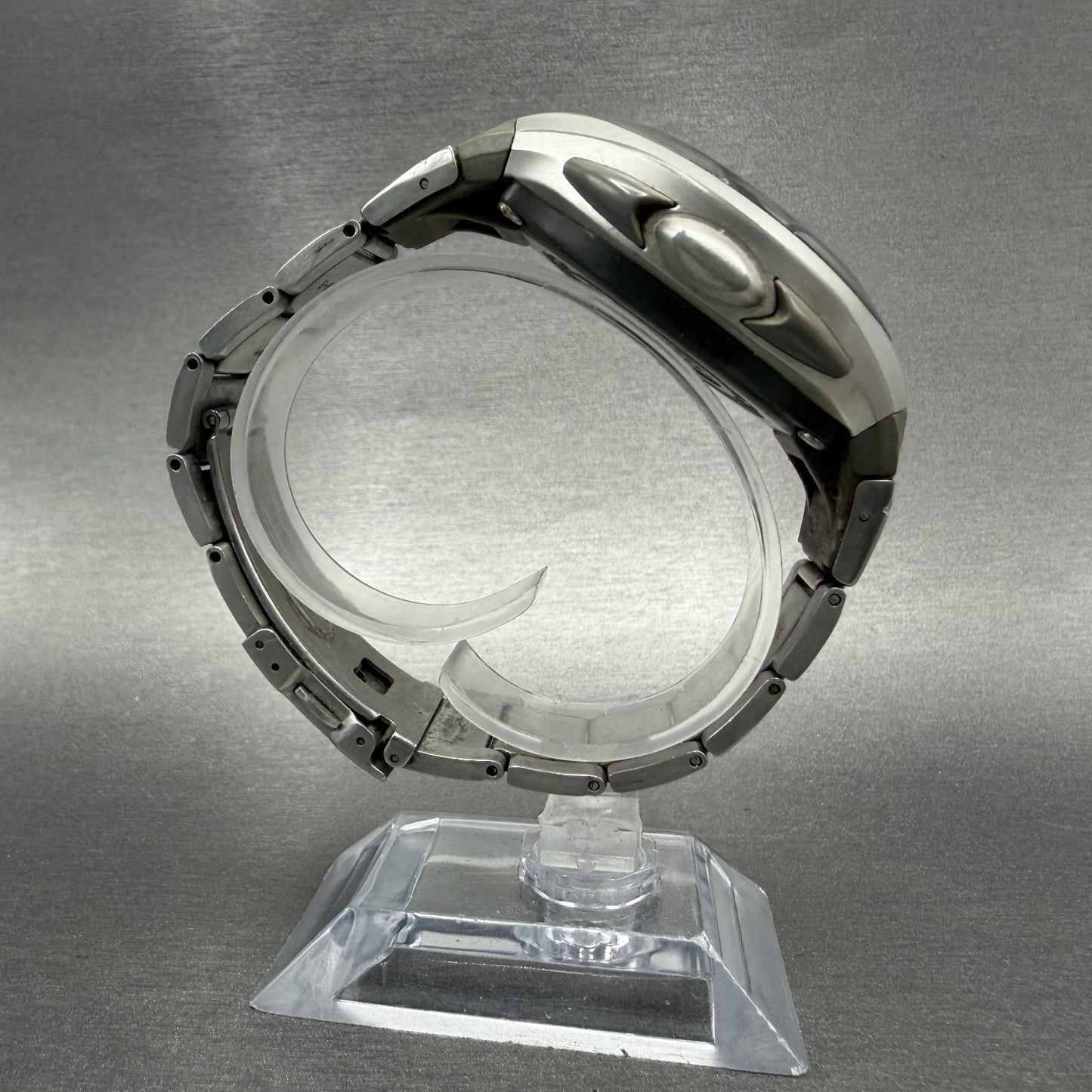 Casio Waveceptor Watch Men 42mm Digital Alarm Chrono Gray Oval WV50H New Batt8