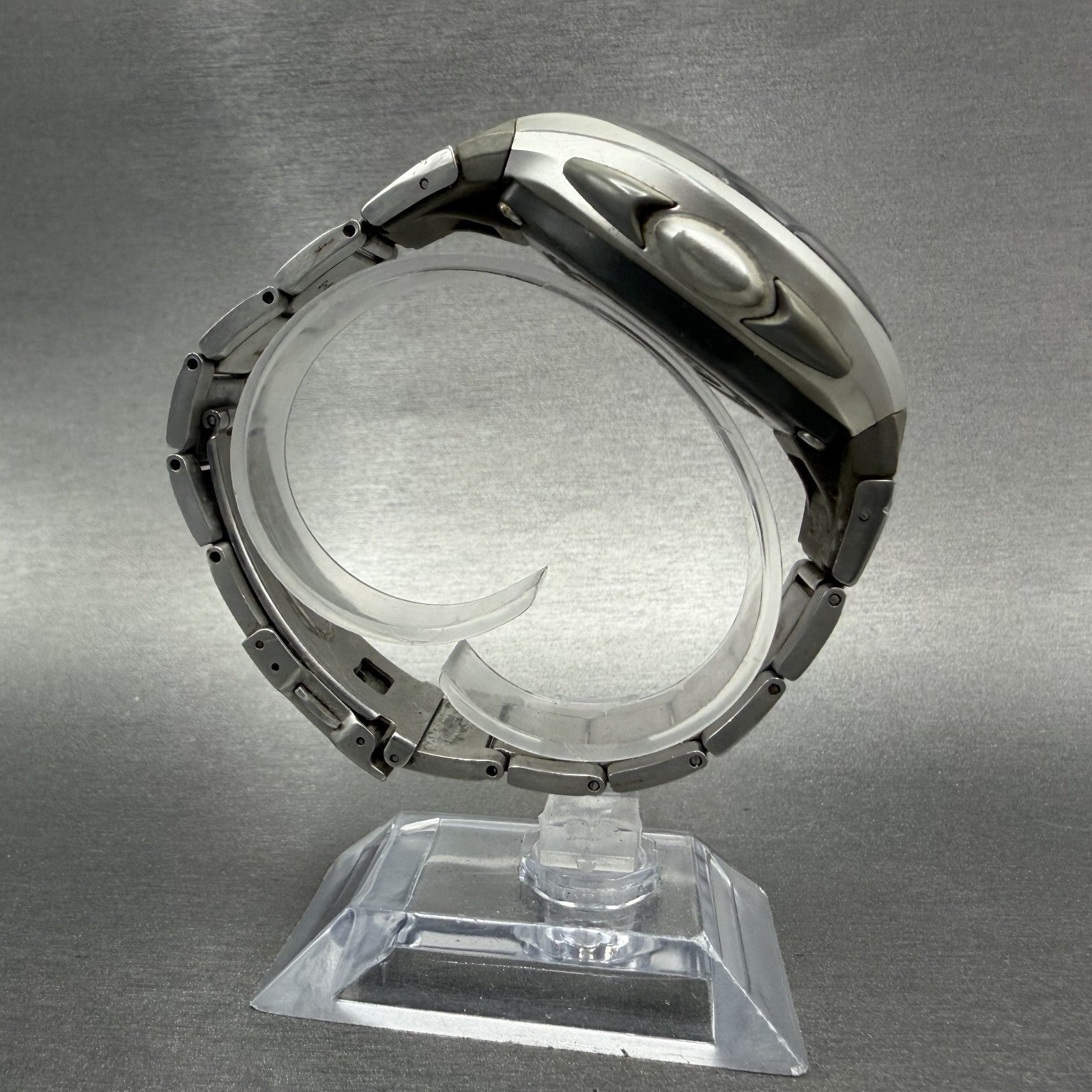 Casio Waveceptor Watch Men 42mm Digital Alarm Chrono Gray Oval WV50H New Batt8