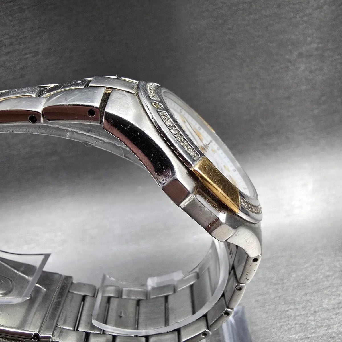 Seiko Coutura Watch Men 39mm White Dial Two Tone Date Gemmed 7N42-0DK0 New Batt3