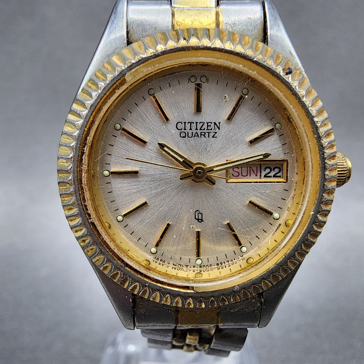 Citizen CQ Watch Women 25mm Silver Dial Two Tone Daydate 6000R00413 New Batt1