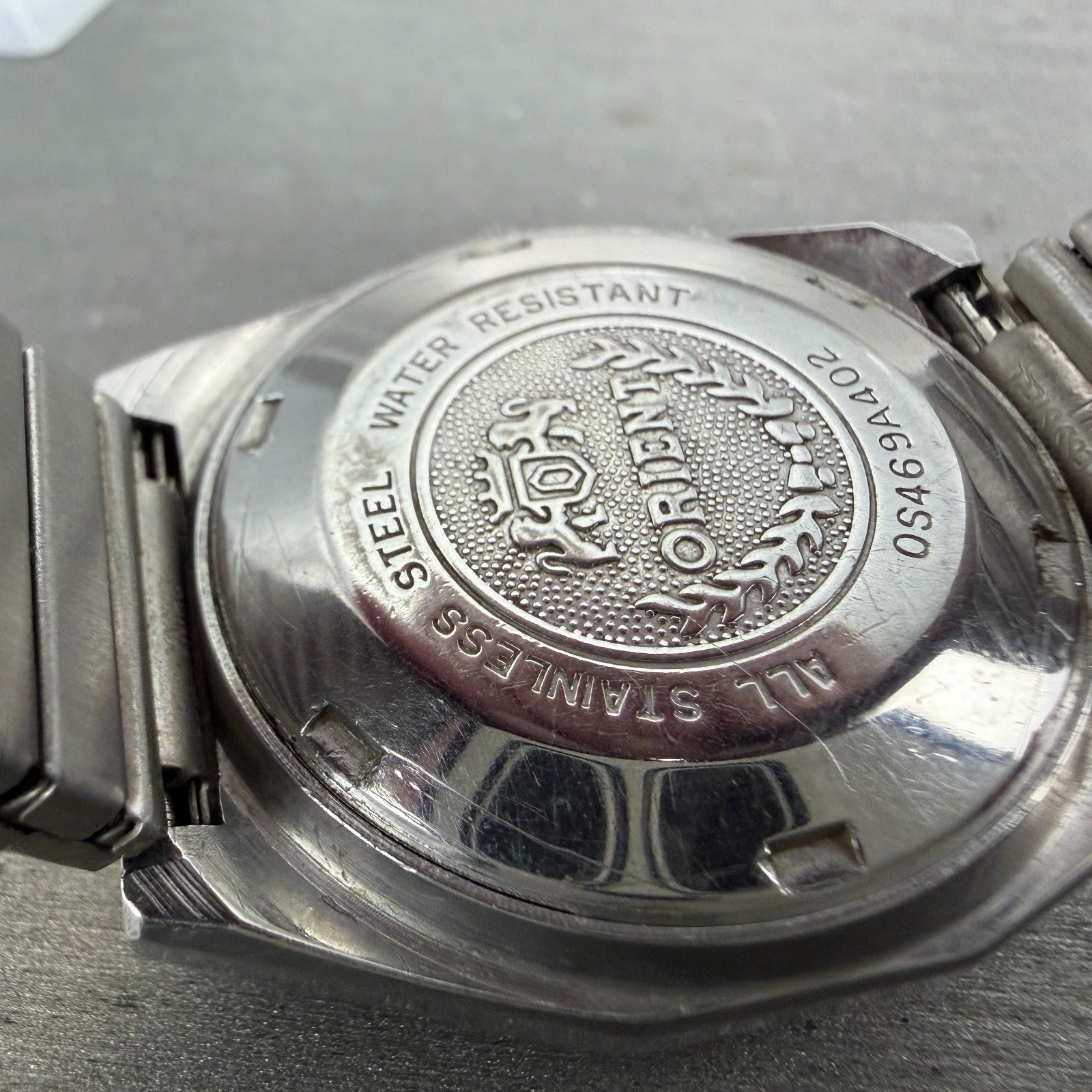 Orient Tri Star Watch Men 36mm Brown Dial Silver Tone Daydate Round Automat Runs8